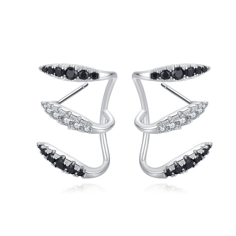 ✨ Boucles d'Oreilles en Cuivre - Zircon Brillant, Design Élégant, Idéales pour Toutes les Occasions
