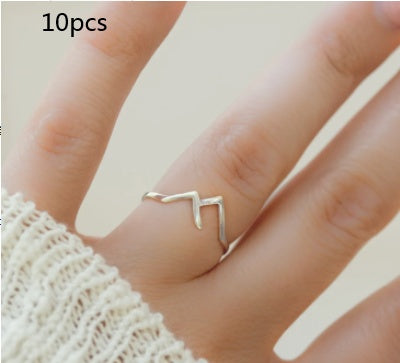 Image du produit Bague Créative en Cuivre – Design Montagne Unique pour Femme ⛰️✨