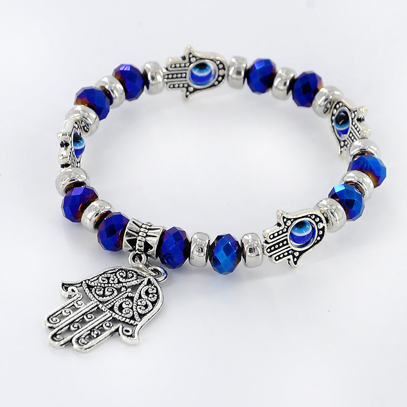" Bracelet Œil du Diable Élégant - Perles Raffinées, Design Unique, Protection et Style Premium"