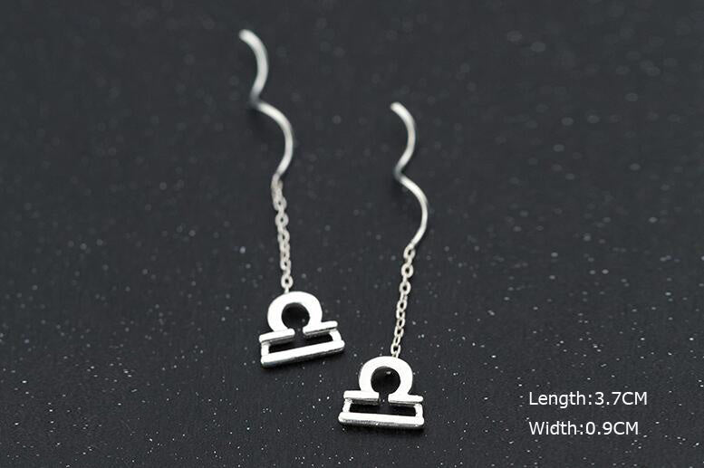 Élégantes Boucles d’Oreilles Constellation - Design Ondulé Raffiné, Sublimez Votre Style avec Une Touche Astrale