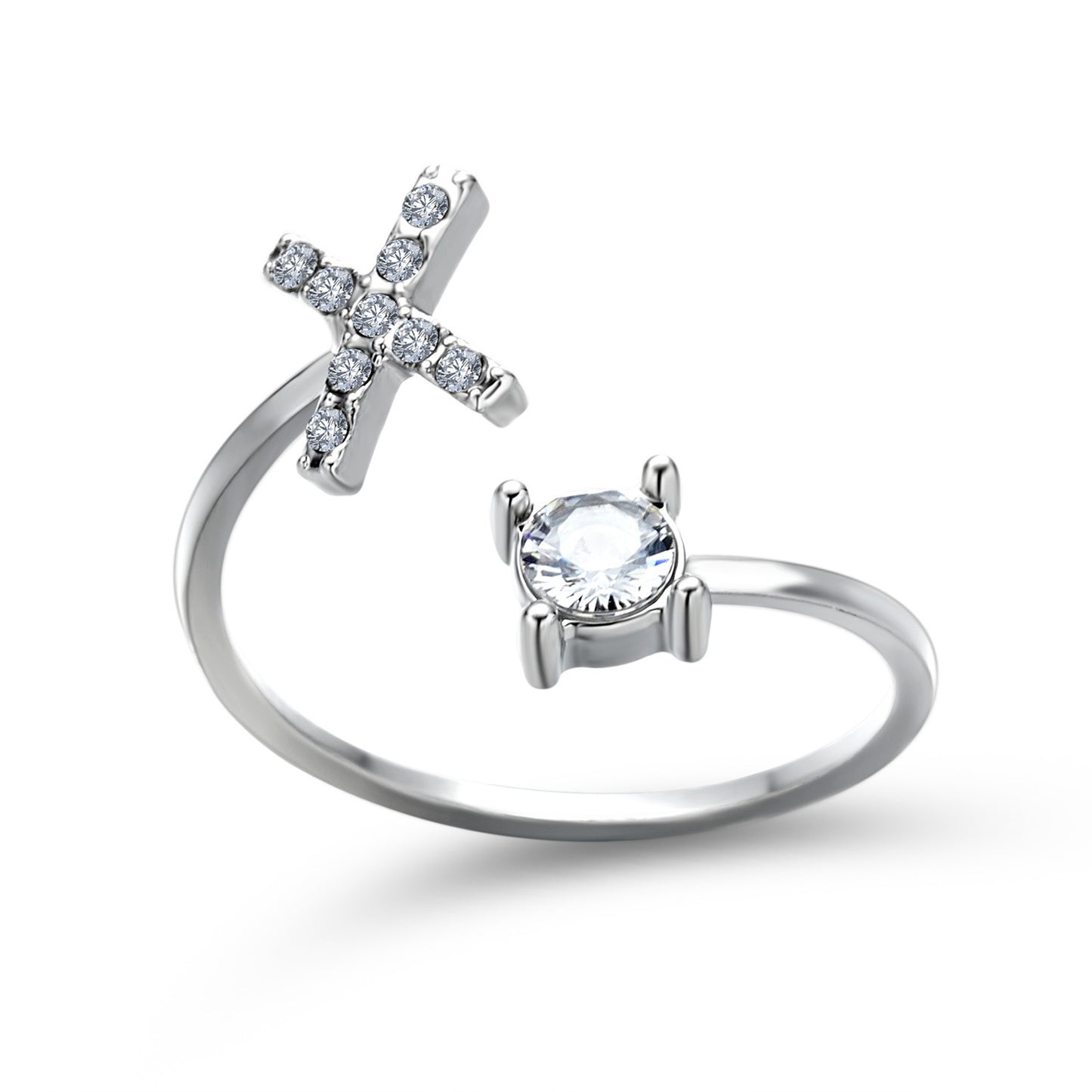 Image du produit Bague Initiale Ajustable – Élégance Personnalisée en Argent/Doré | Bijou Raffiné pour Femme