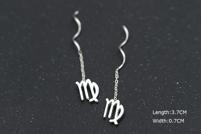 Élégantes Boucles d’Oreilles Constellation - Design Ondulé Raffiné, Sublimez Votre Style avec Une Touche Astrale