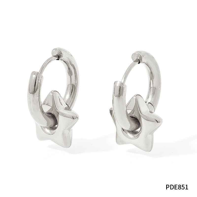 ✨ Boucles d'Oreilles en Acier Inoxydable - Fini Brillant, Élégance Moderne, Légères et Résistantes