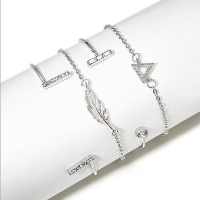 ✨ Chic Ensemble Bracelets Géométriques Femme - Ajustables, Style Moderne Doré & Argenté pour un Look Sophistiqué