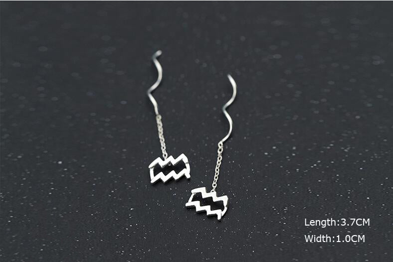 Élégantes Boucles d’Oreilles Constellation - Design Ondulé Raffiné, Sublimez Votre Style avec Une Touche Astrale