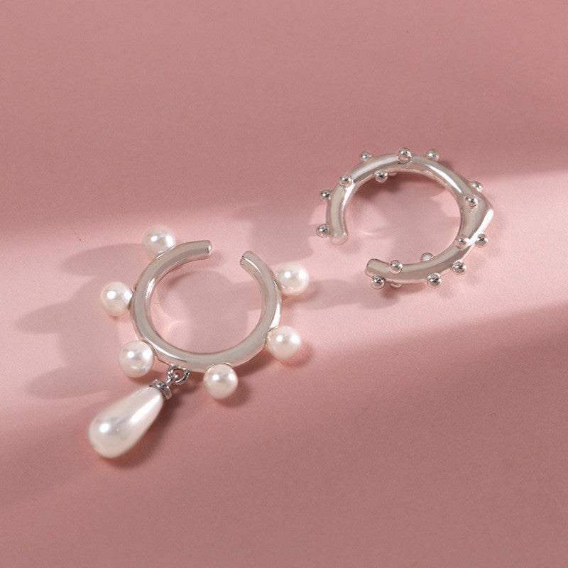 🌟 Boucles d'Oreilles Argent S925 - Perles en Goutte d'Eau, Élégance et Raffinement pour un Look Chic
