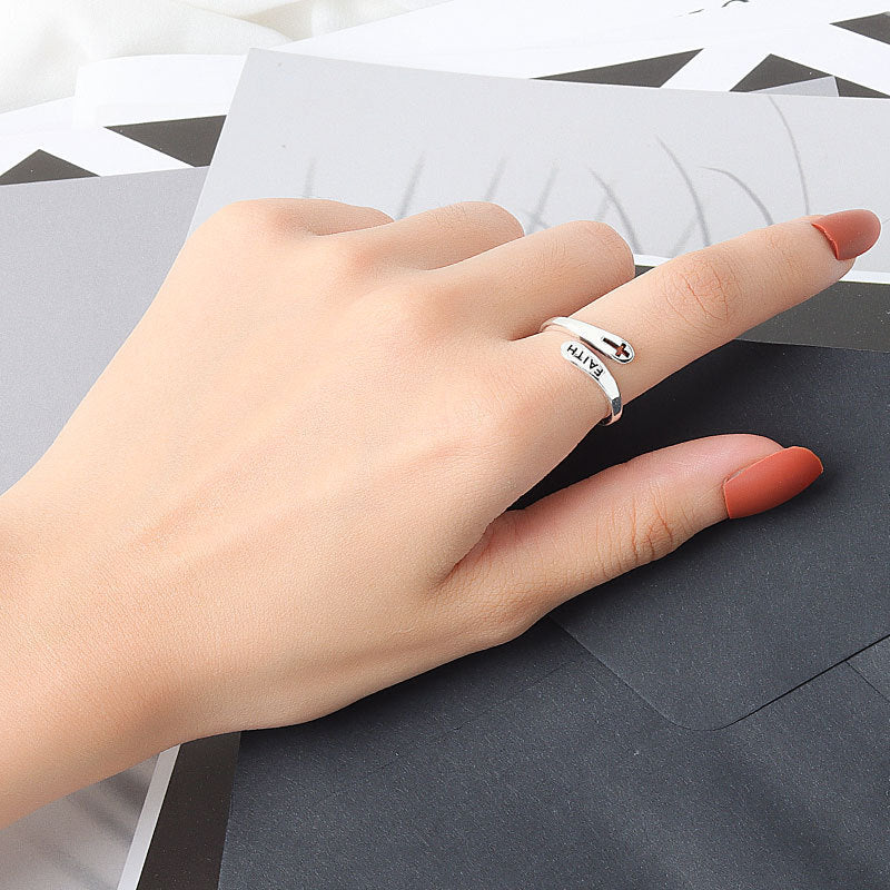Image du produit Bague de Foi en Cuivre pour Femme – Élégance Simple et Inspirante ✨💍