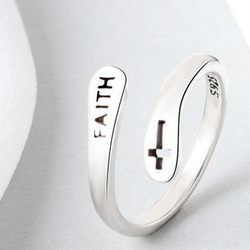 Image du produit Bague de Foi en Cuivre pour Femme – Élégance Simple et Inspirante ✨💍