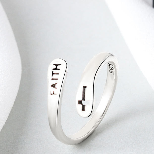 Image du produit Bague de Foi en Cuivre pour Femme – Élégance Simple et Inspirante ✨💍