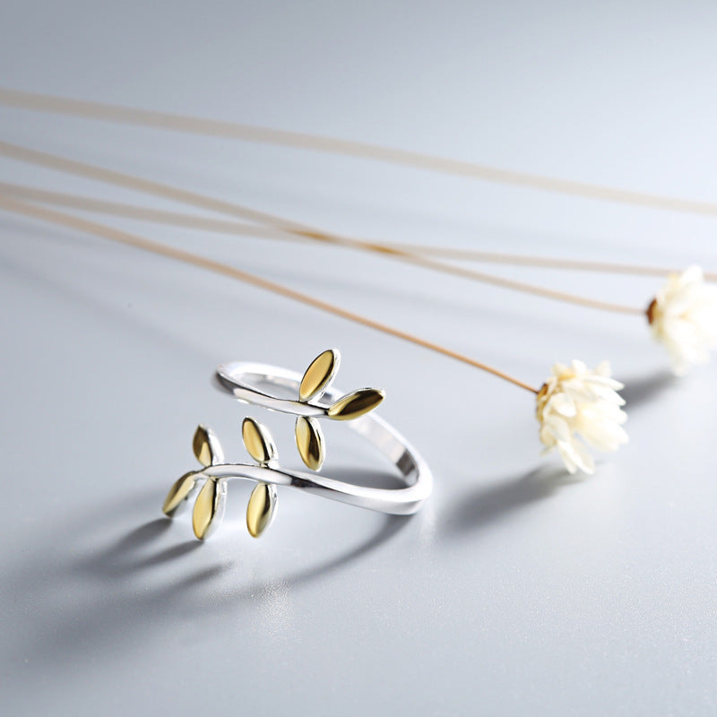πΏ Elegant Olive Leaf Ring - Natural Design, Authentic and Refined Style to Enhance Your Look