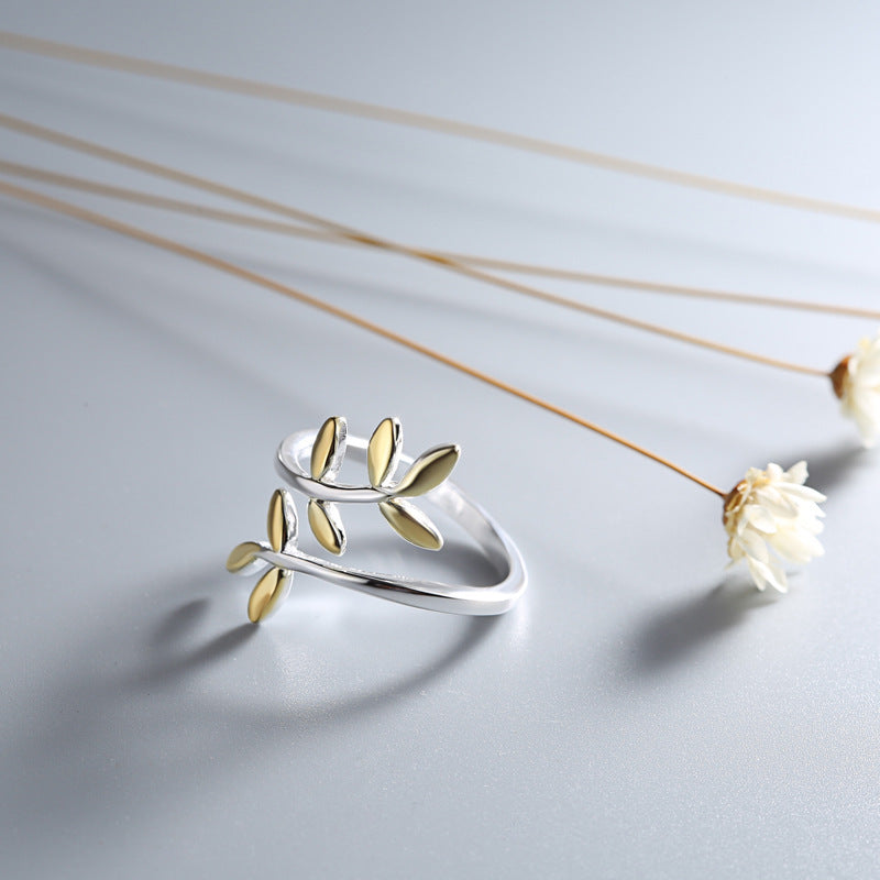 πΏ Elegant Olive Leaf Ring - Natural Design, Authentic and Refined Style to Enhance Your Look