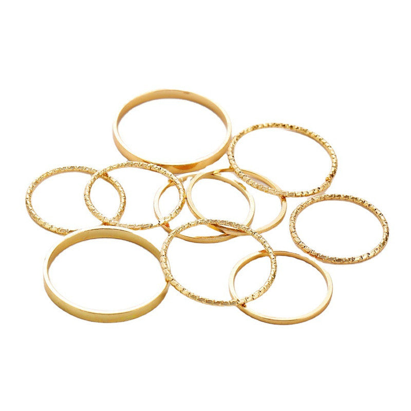 🌟 Ensemble de 10 Bagues Bohème Chic - Design Géométrique Tendance, Parfaites pour Élever Votre Style !