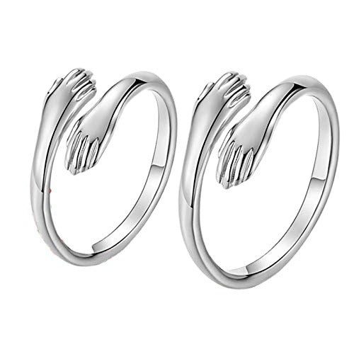 Image du produit Bague Simple "Mains qui S'enlacent" – Élégance Géométrique et Design Unisexe 🤝💍