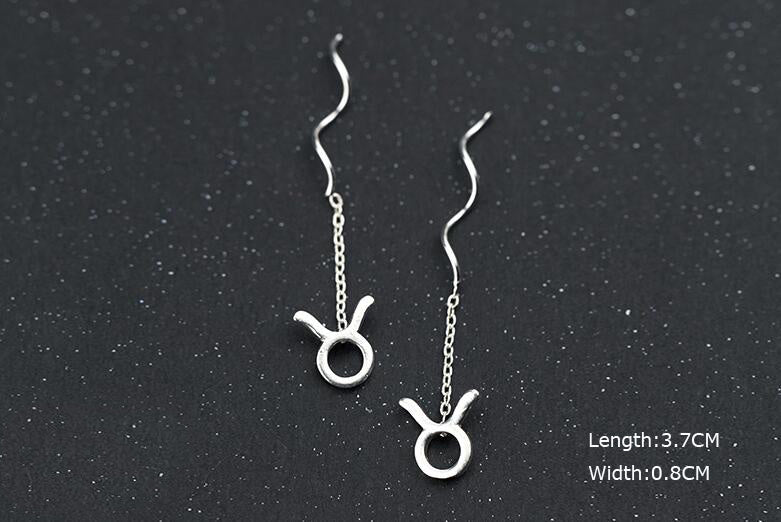 Élégantes Boucles d’Oreilles Constellation - Design Ondulé Raffiné, Sublimez Votre Style avec Une Touche Astrale