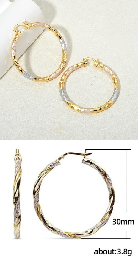 ✨ Boucles d'Oreilles Dorées Élégantes - Design Minimaliste en Métal, Parfaites pour Subir votre Look Chic !