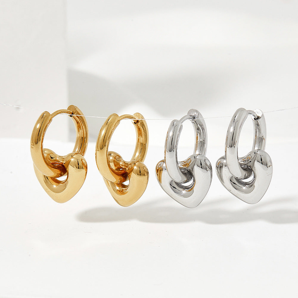 ✨ Boucles d'Oreilles en Acier Inoxydable - Fini Brillant, Élégance Moderne, Légères et Résistantes