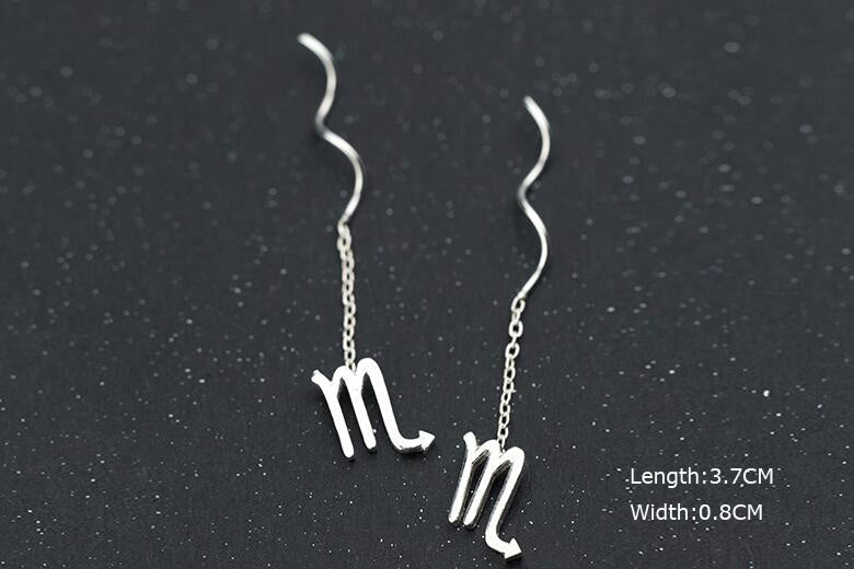 Élégantes Boucles d’Oreilles Constellation - Design Ondulé Raffiné, Sublimez Votre Style avec Une Touche Astrale
