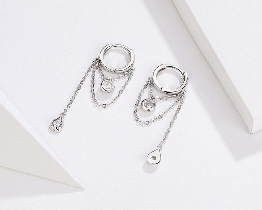 ✨ Boucles d'Oreilles Élégantes en Argent S925 - Plaquées Platine, Anti-Allergiques, Confort Inégalé pour Femmes