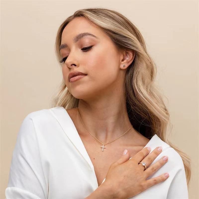 ✨ Collier Croix en Argent 925 - Chaîne en Or 14k, Élégance Intemporelle pour Toutes Occasions