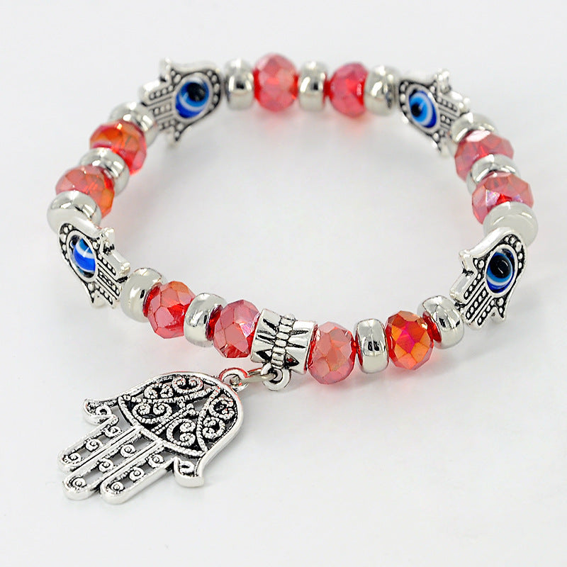 " Bracelet Œil du Diable Élégant - Perles Raffinées, Design Unique, Protection et Style Premium"