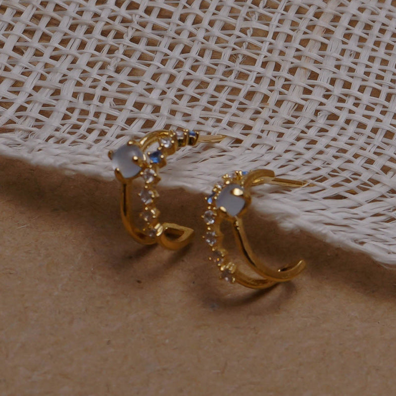 🌟 Boucles d'Oreilles Vintage en Opale - Élégance Intemporelle, Artisanat Soiné pour Sublimer Votre Style