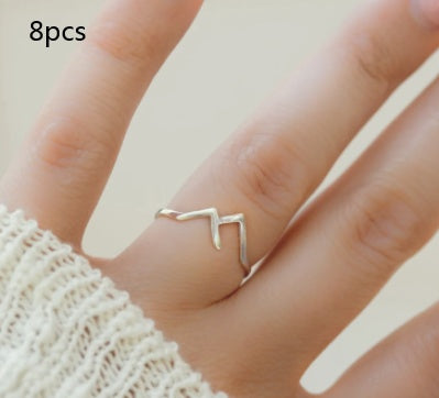 Image du produit Bague Créative en Cuivre – Design Montagne Unique pour Femme ⛰️✨