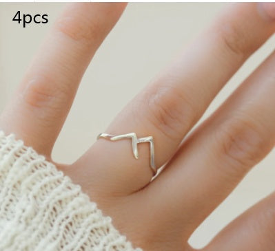 Image du produit Bague Créative en Cuivre – Design Montagne Unique pour Femme ⛰️✨