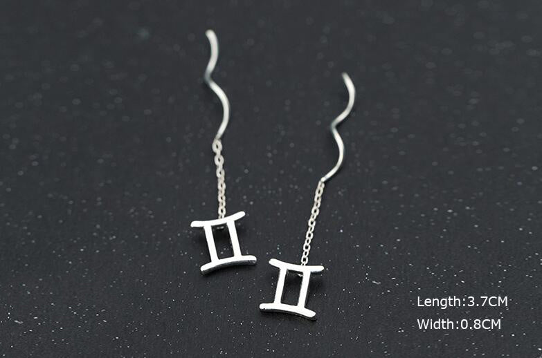 Élégantes Boucles d’Oreilles Constellation - Design Ondulé Raffiné, Sublimez Votre Style avec Une Touche Astrale