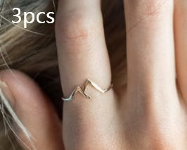 Image du produit Bague Créative en Cuivre – Design Montagne Unique pour Femme ⛰️✨