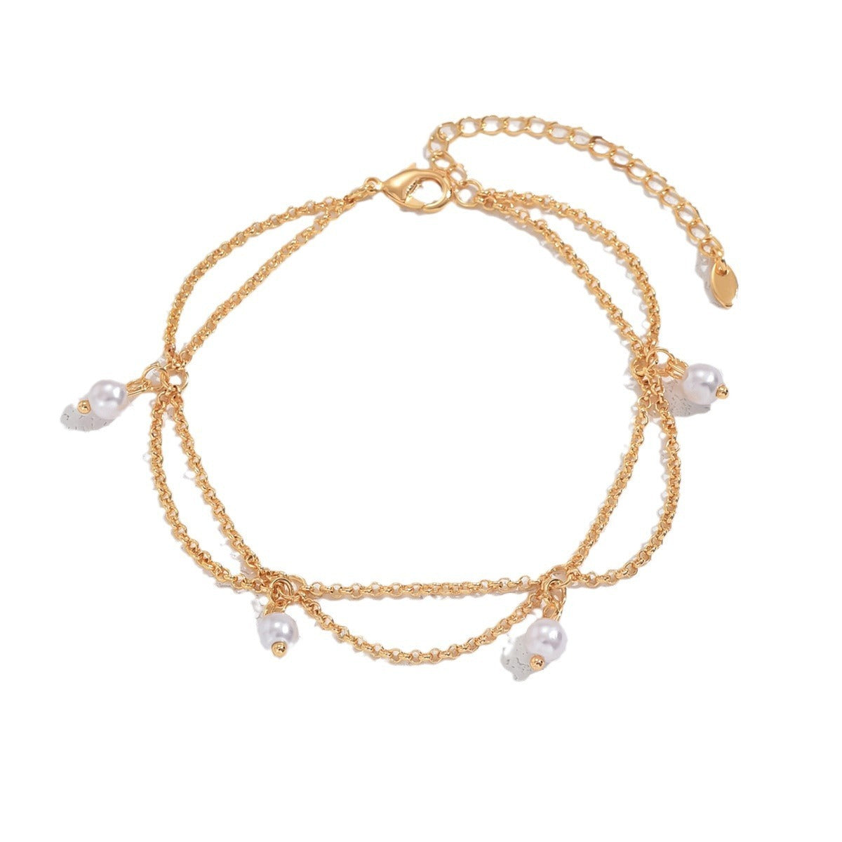 "đ Bracelet de Cheville Hexagonal ĂlĂ©gant avec Perles â Design Unique et Confort Absolu pour Tous les Styles âš"