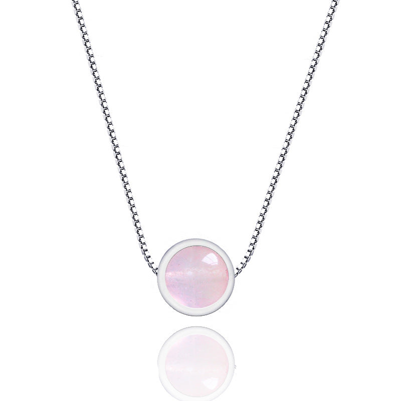 Élégant Collier Quartz Fraise Argent 925 - Bijou Intemporel, Raffiné et Premium pour Sublimer Votre Style
