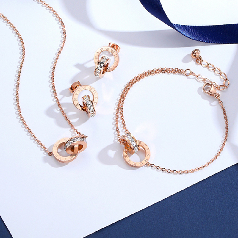 ✨ Bracelet Élégant en Acier Titane - Design Raffiné avec Diamants et Zircon, Résistant pour Toutes Occasions