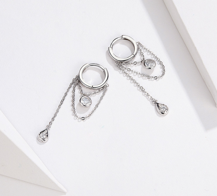 ✨ Boucles d'Oreilles Élégantes en Argent S925 - Plaquées Platine, Anti-Allergiques, Confort Inégalé pour Femmes