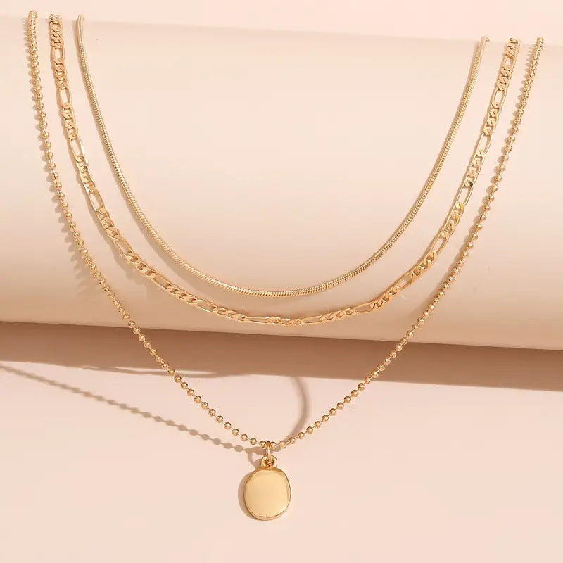 ✨ Élégant Collier Pendentif Vintage - Design Géométrique Ovale, Style Unique pour Sublimer Votre Tenue