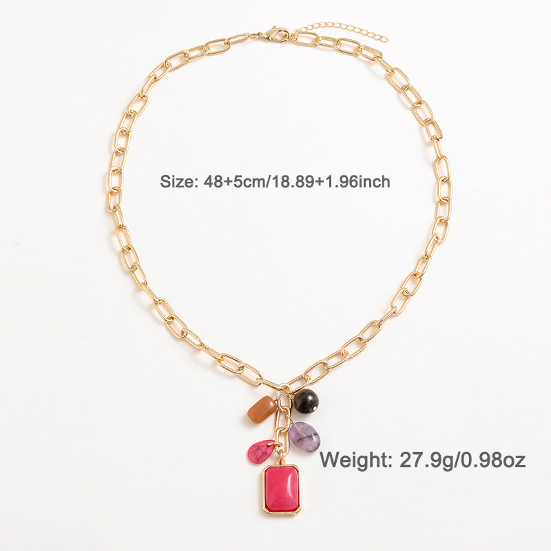 💎 Collier Pendentif Femme Tempérament Élégant - Design Luxueux, Style Européen et Américain, Idéal pour Toutes Occasions