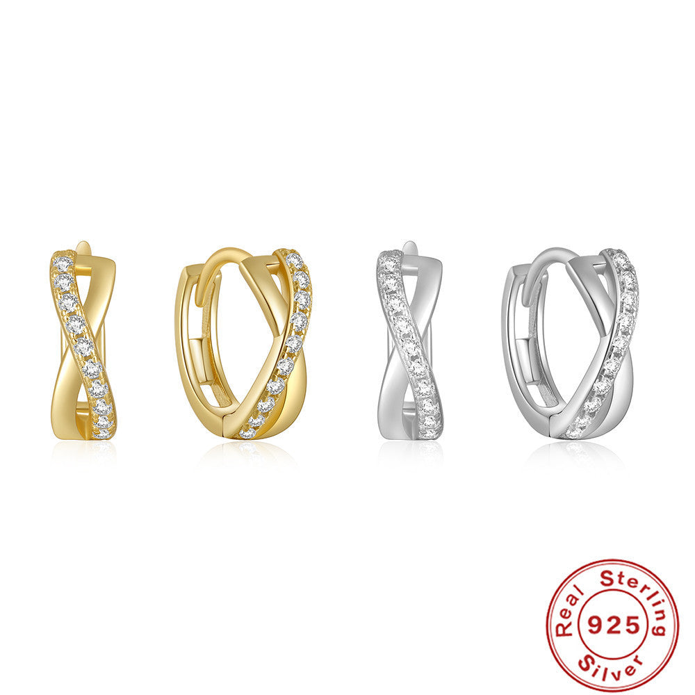 ✨ Élégantes Boucles d'Oreilles Pendantes en Argent S925 – Design Croix avec Strass Éclatants, Idéal pour Sublimer Votre Style