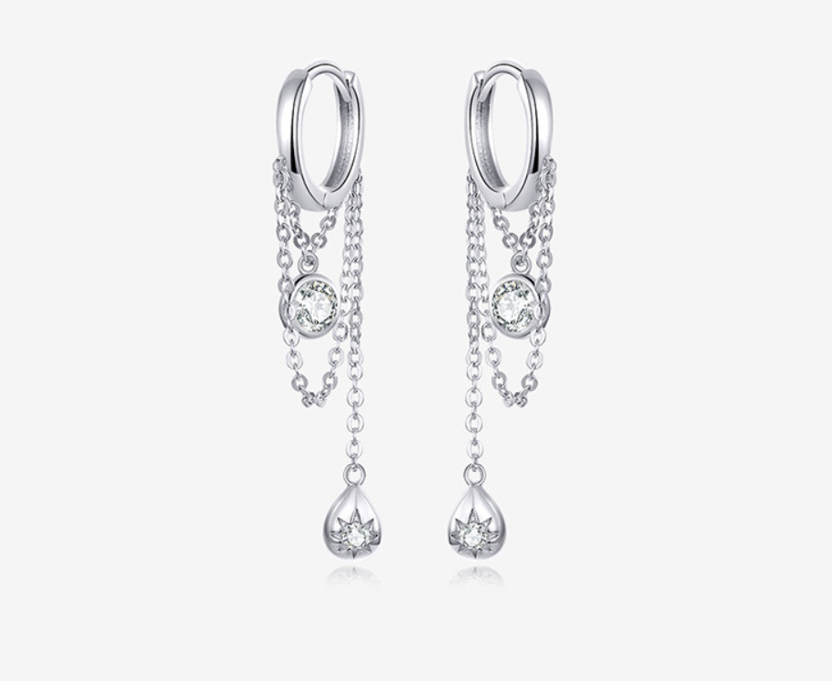 ✨ Boucles d'Oreilles Élégantes en Argent S925 - Plaquées Platine, Anti-Allergiques, Confort Inégalé pour Femmes