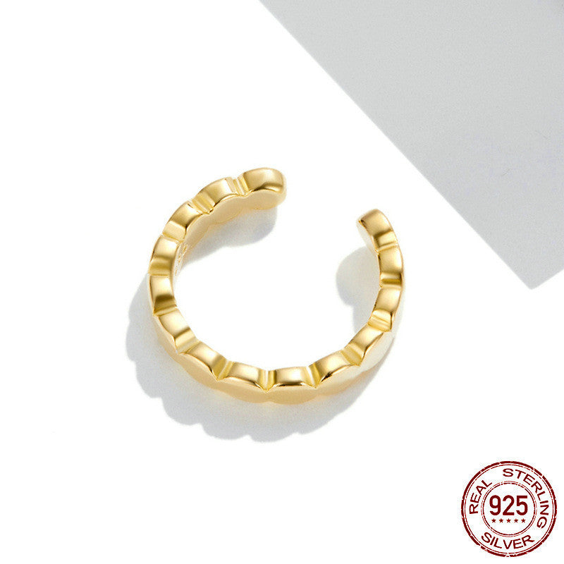✨ Clip d’Oreille Minimaliste Plaqué Or - Argent S925, Élégance Moderne, Accessoire Chic et Tendance pour Toutes Occasions