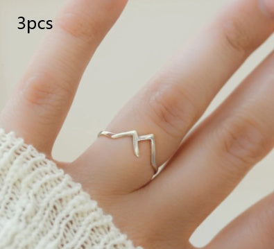 Image du produit Bague Créative en Cuivre – Design Montagne Unique pour Femme ⛰️✨
