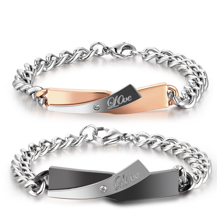 Bracelets Croisés Élégants pour Couples - Artisanat de Qualité, Symbole d'Amour Éternel et de Connexion Profonde