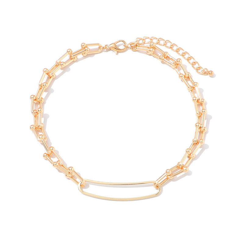 🌟 Collier Double Chaîne Métallique Élégant - Style Rétro Chic, Qualité Premium, Idéal pour Sublimer Votre Look