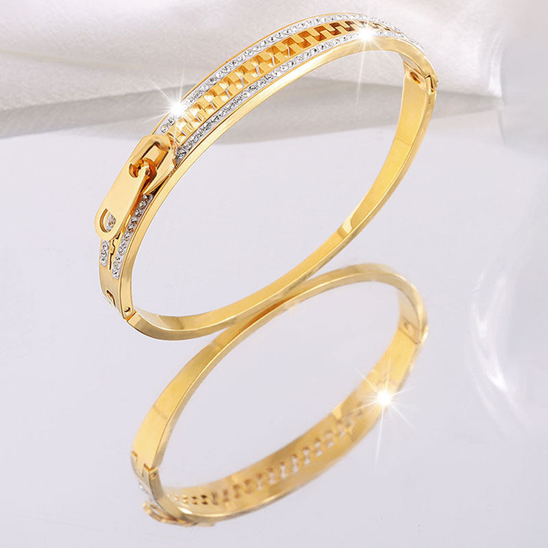 ✨ Élégant Bracelet en Acier Titane - Design Personnalisé, Cadeau Idéal et Accessoire Raffiné pour Filles