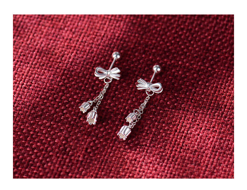 ✨ Boucles d’Oreilles Tendance - Design Coréen Élégant avec Noeud & Pompon, Accessoire Chic et Ultra Léger 🎀