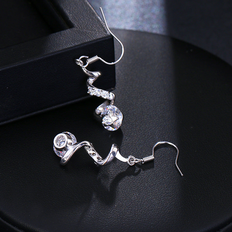 🌟 "Élégance Géométrique : Boucles d'Oreilles Spirales en Zircon Violet – Brillance et Raffinement pour Femmes 💜✨" - Premium Quality!
