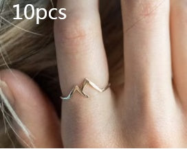 Image du produit Bague Créative en Cuivre – Design Montagne Unique pour Femme ⛰️✨