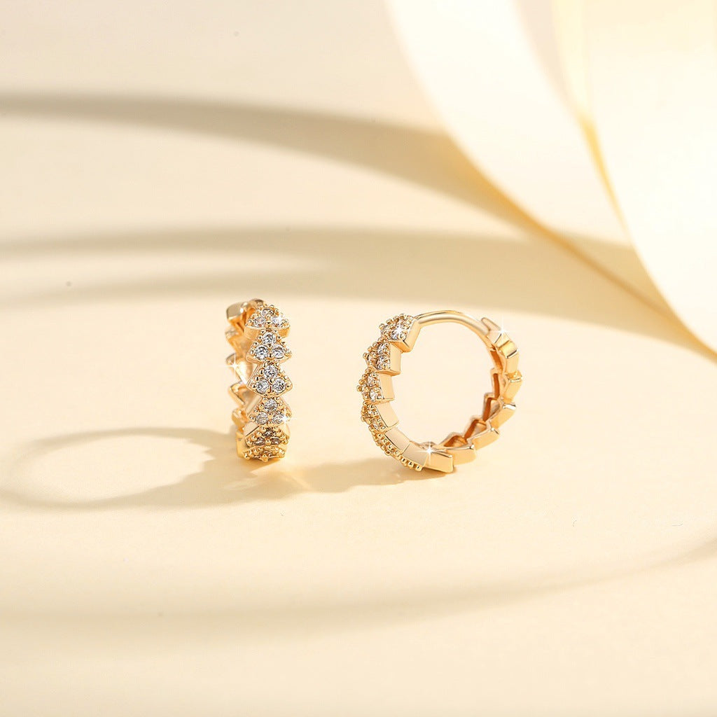 ✨ Sublimes Boucles d'Oreilles en Zircon Plaqué Or - Style Élégant, Brillance Durable, Idéal pour Toutes Occasions
