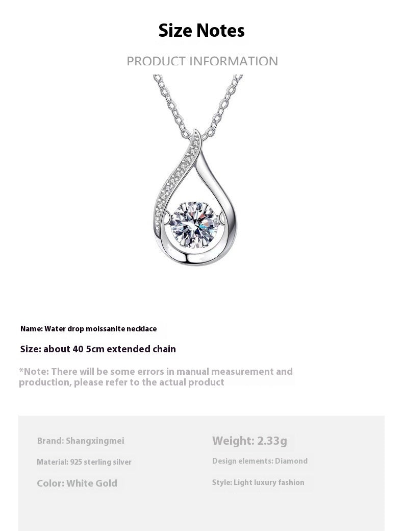 ✨ Sublime Collier Goutte en Argent - Design Élégant, Style Intemporel, Idéal pour Apporter une Touche Chic à Vos Tenues