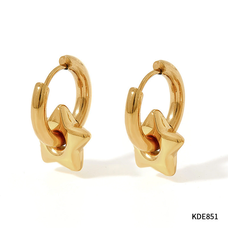 ✨ Boucles d'Oreilles en Acier Inoxydable - Fini Brillant, Élégance Moderne, Légères et Résistantes