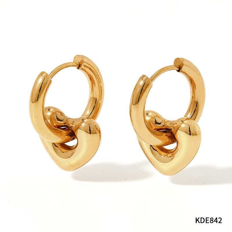 ✨ Boucles d'Oreilles en Acier Inoxydable - Fini Brillant, Élégance Moderne, Légères et Résistantes