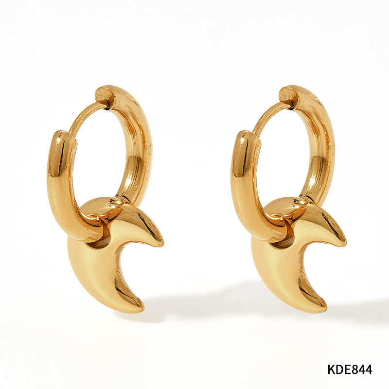 ✨ Boucles d'Oreilles en Acier Inoxydable - Fini Brillant, Élégance Moderne, Légères et Résistantes